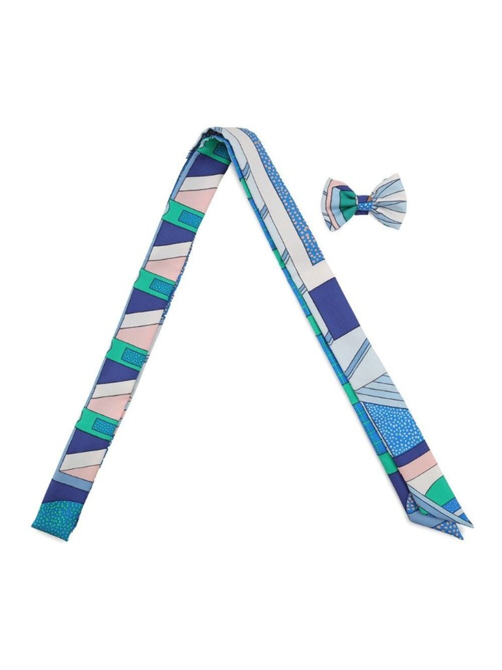 Hermes Scarf Long Twilly with Ribbon Silk